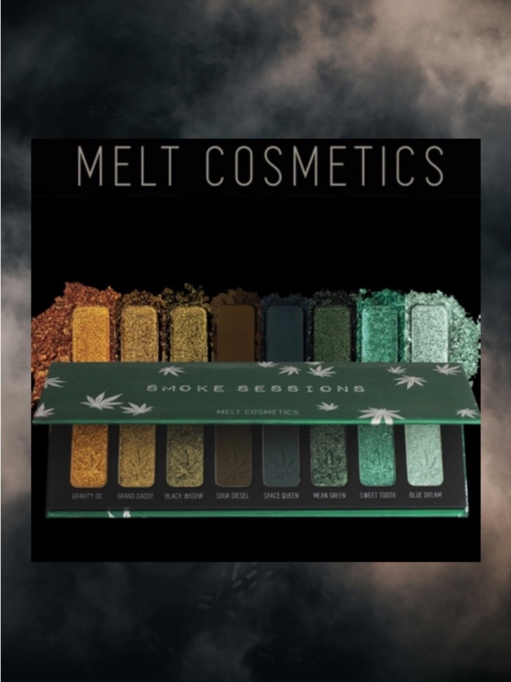 Melt Cosmetics Smoke Sessions Eyeshadow Palette - Green & Gold Shades